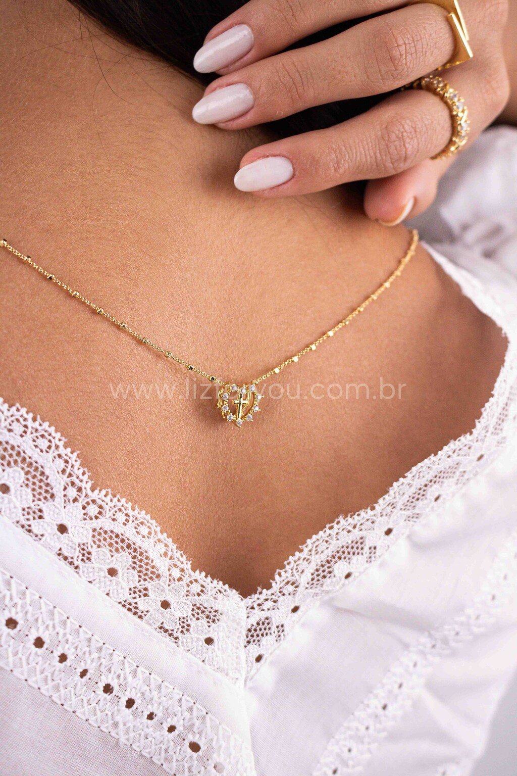 Colar Escapulário Mini Square Divinus