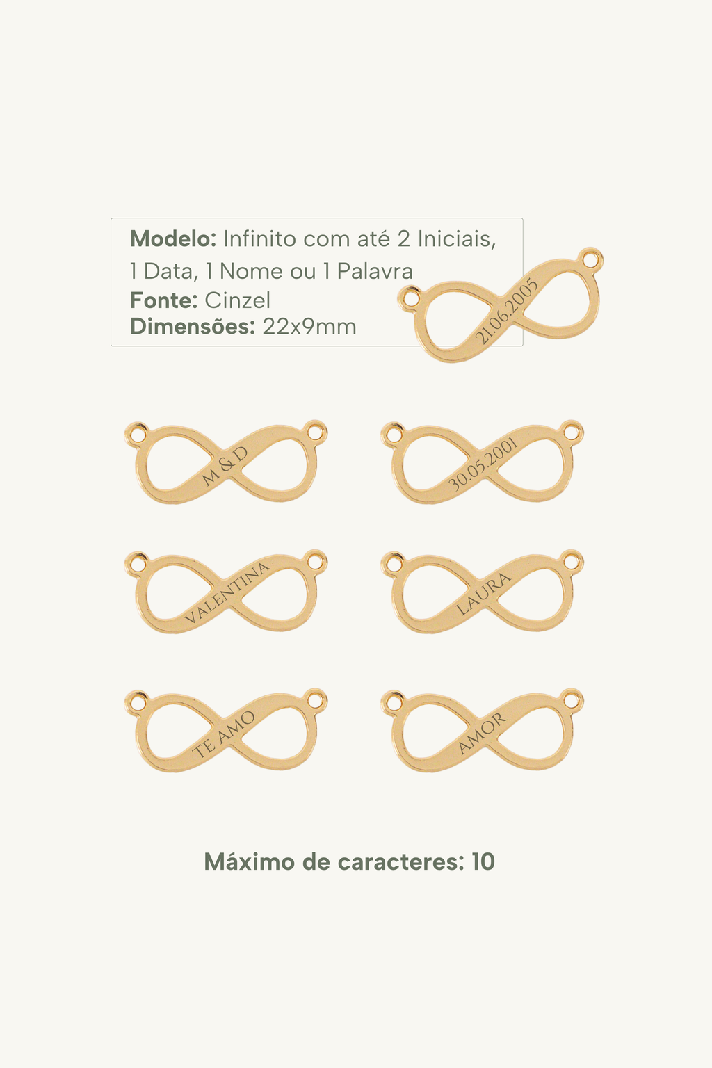 Colar Infinito Personalizável