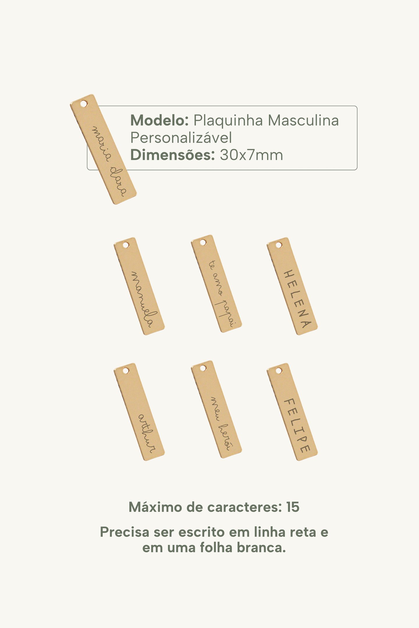 Colar Masculino Personalizável