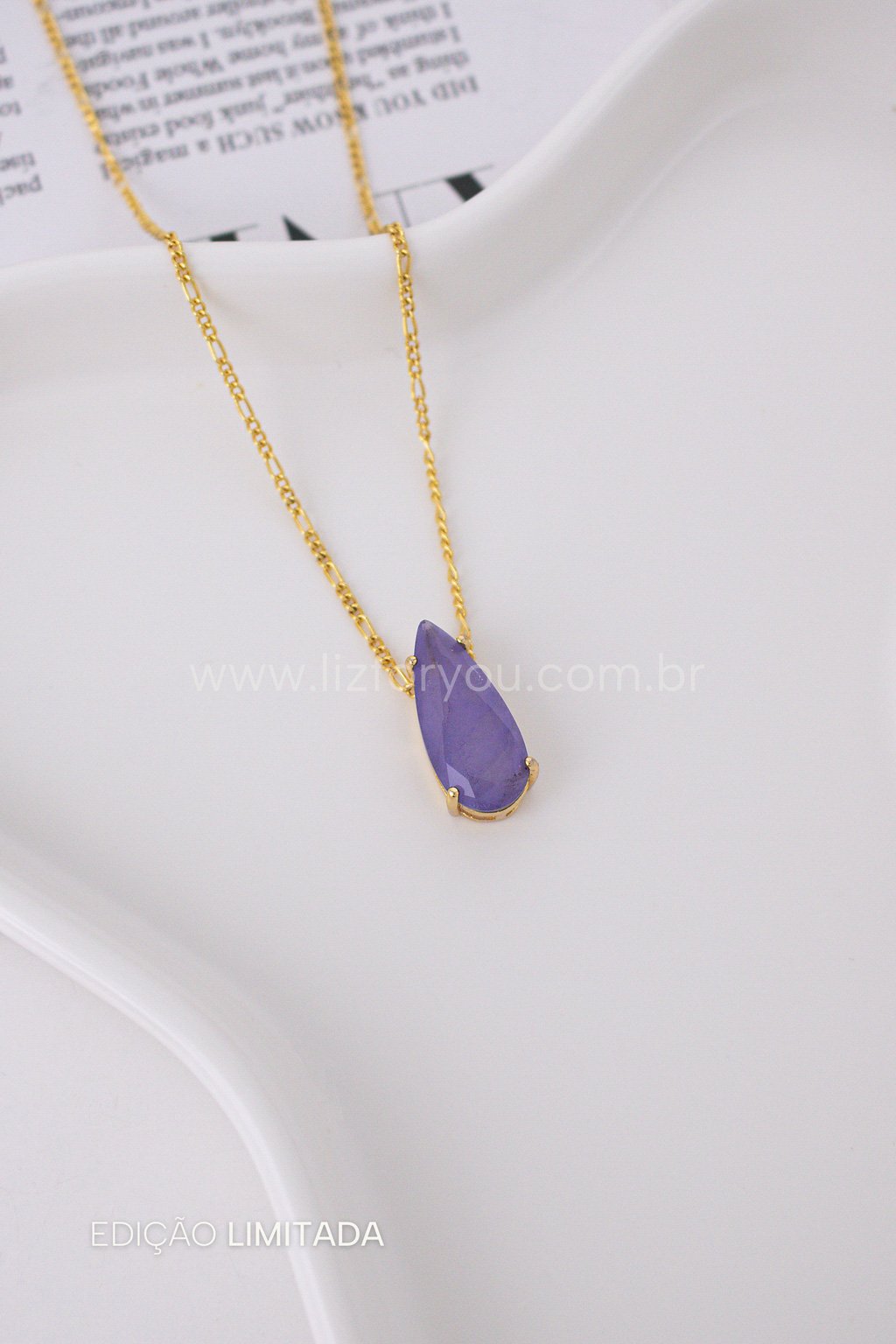 Colar Pedra Gota Fusion