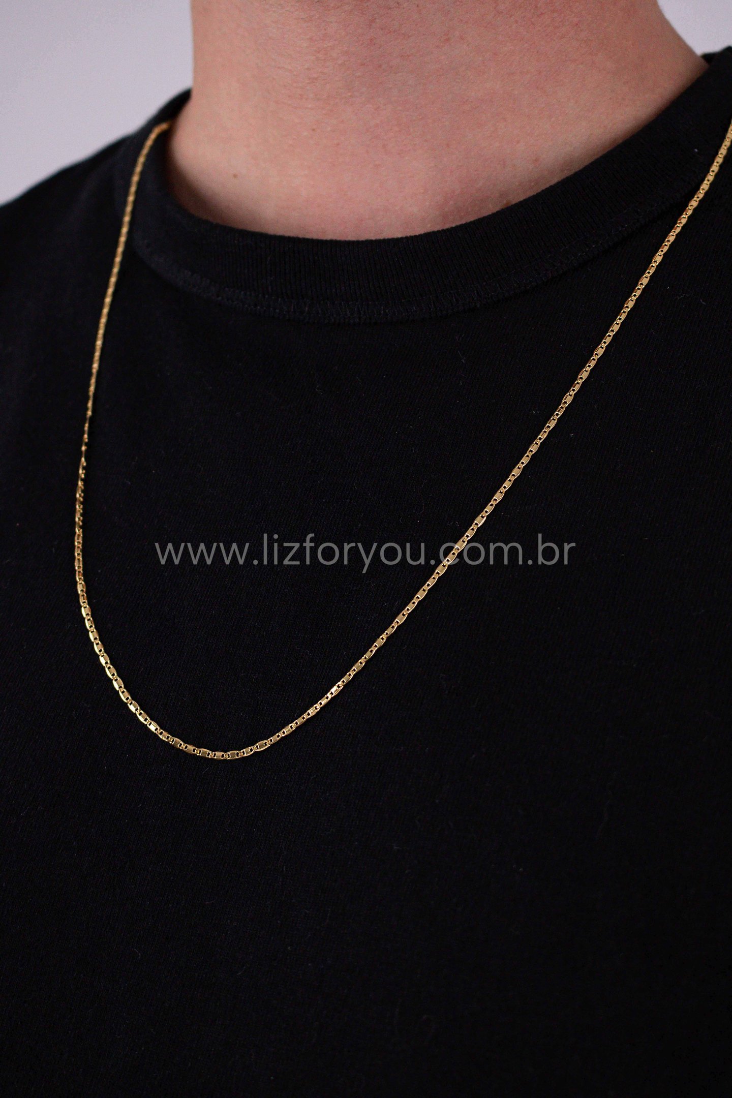 Colar Piastrine 2mm Masculino