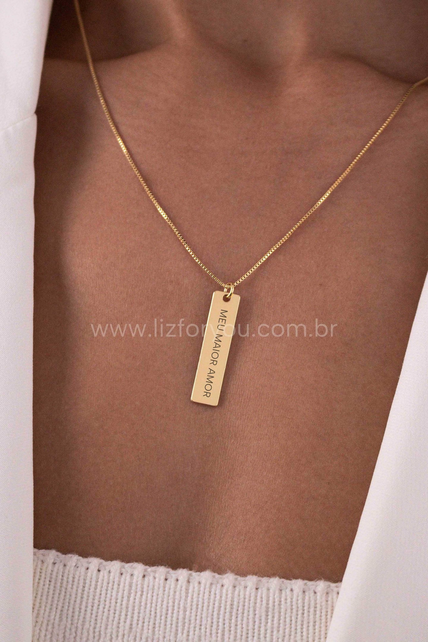 Colar Plaquinha Personalizável G