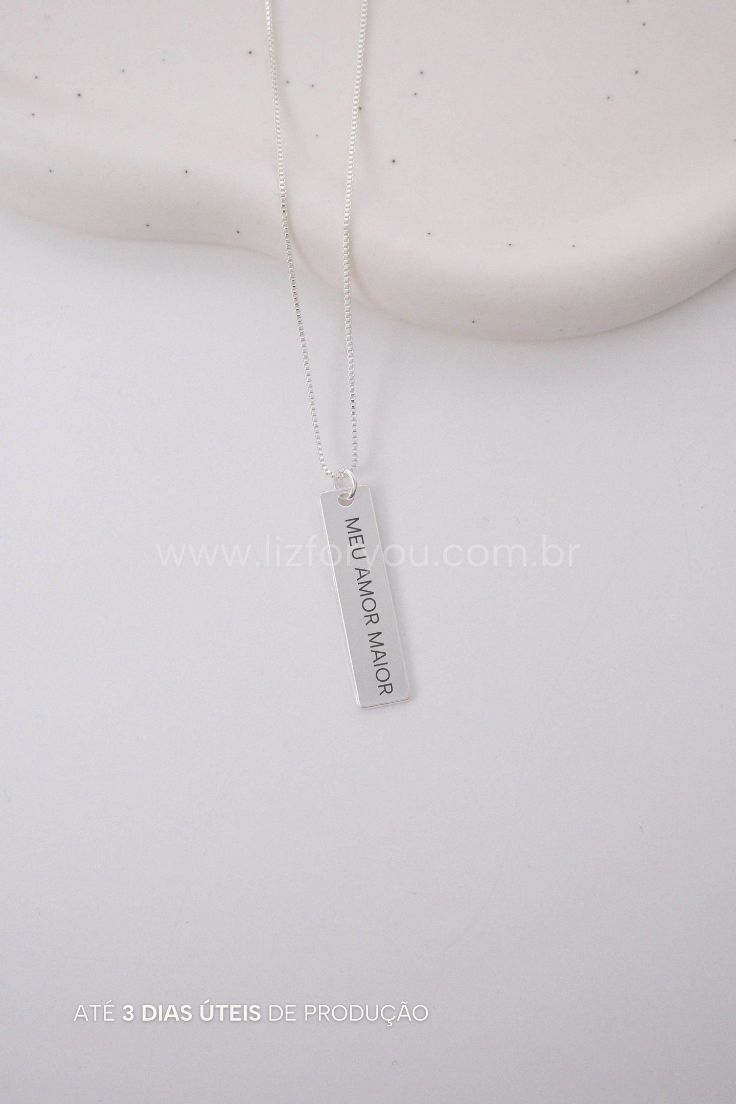 Colar Plaquinha Personalizável G
