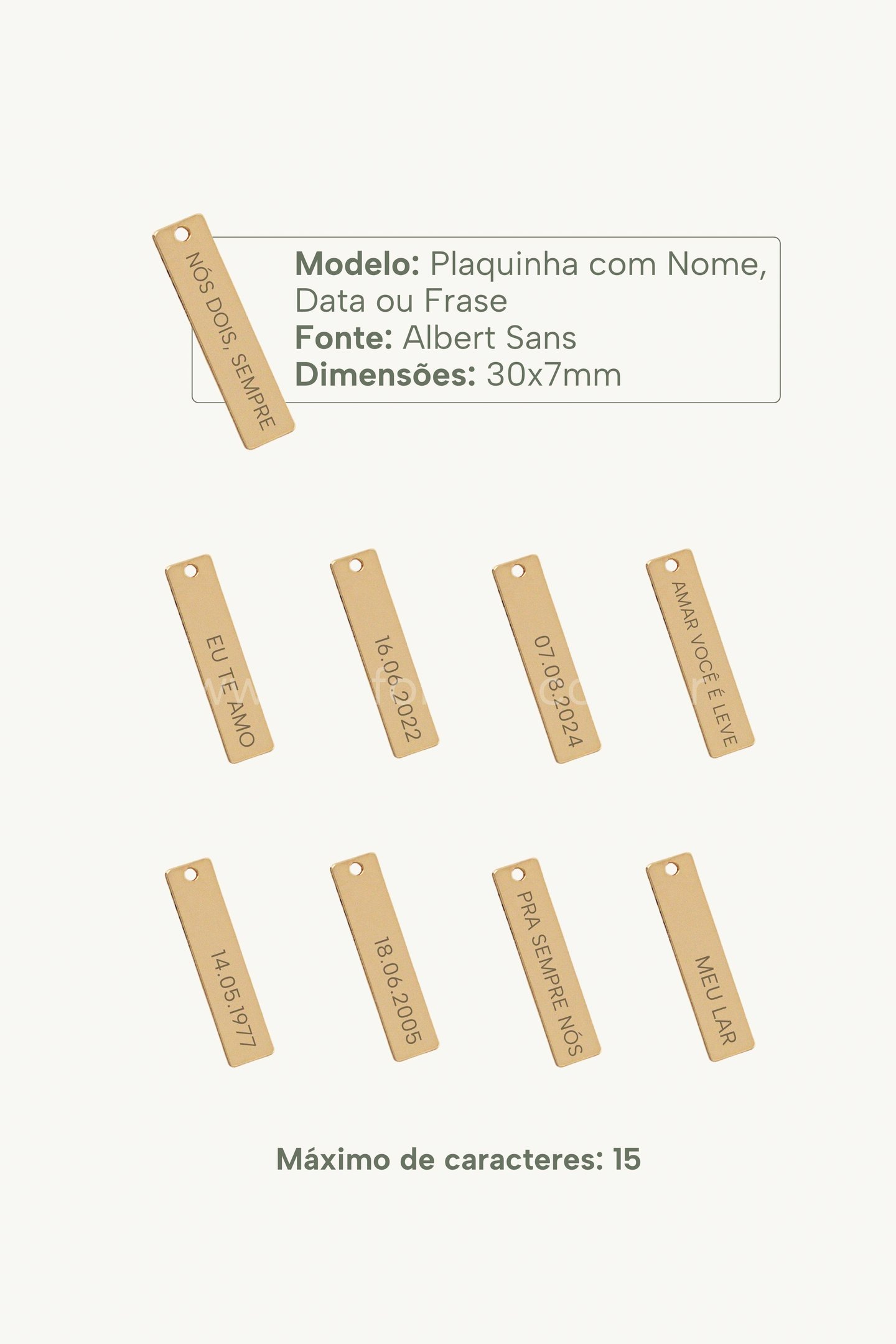 Colar Plaquinha Personalizável G