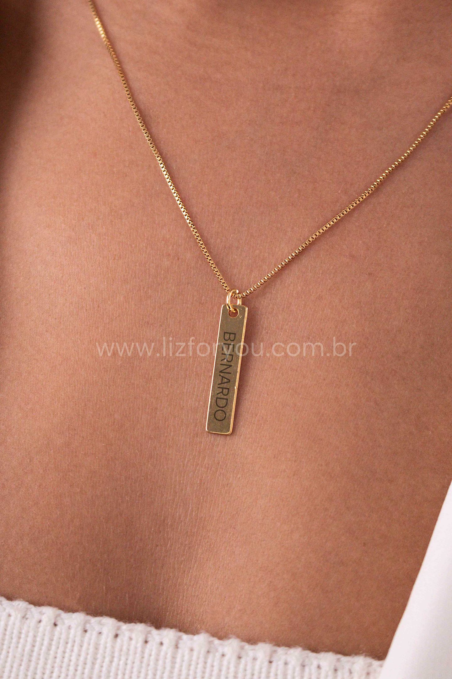 Colar Plaquinha Personalizável M