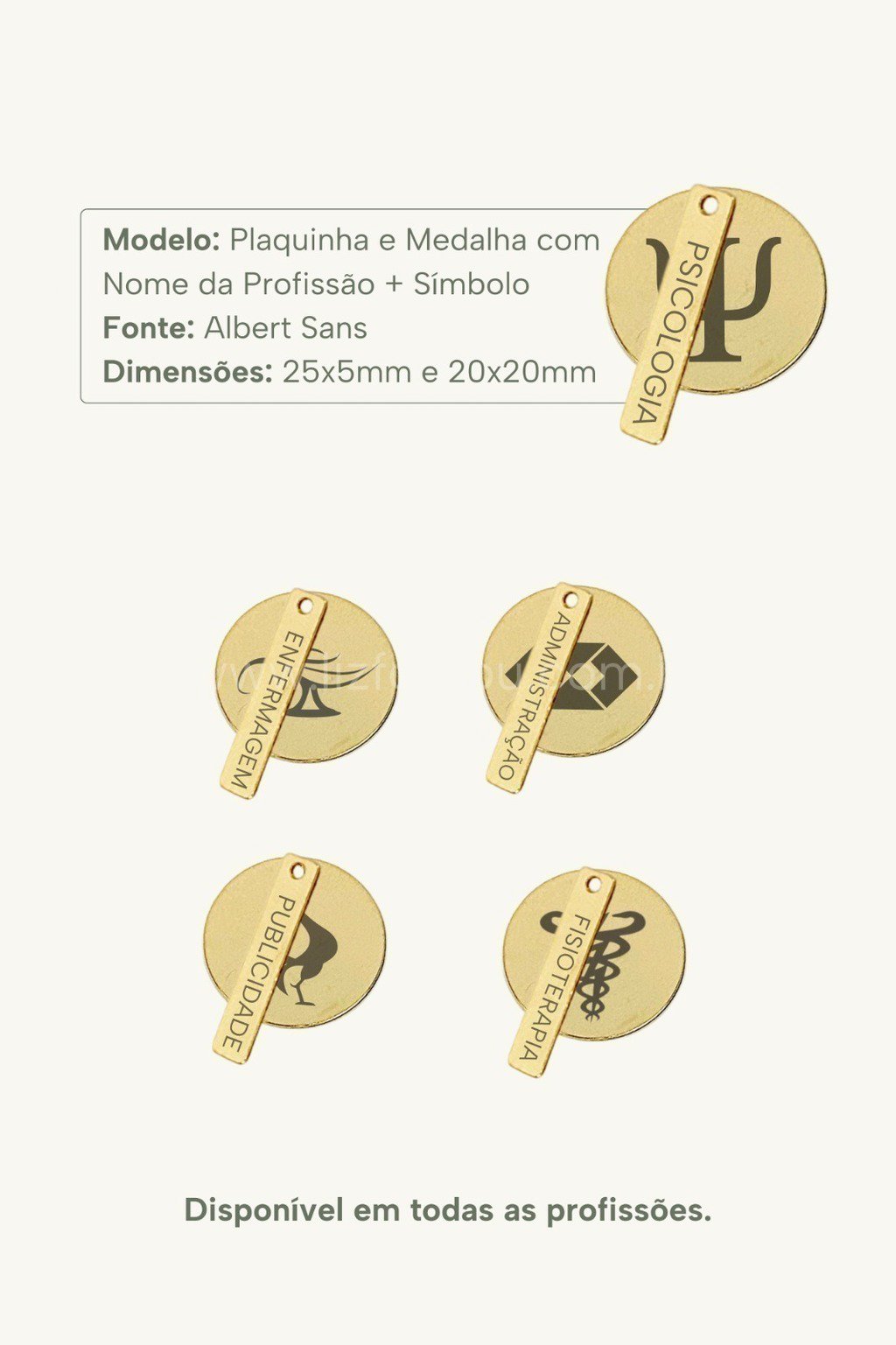 Colar Profissão Personalizável
