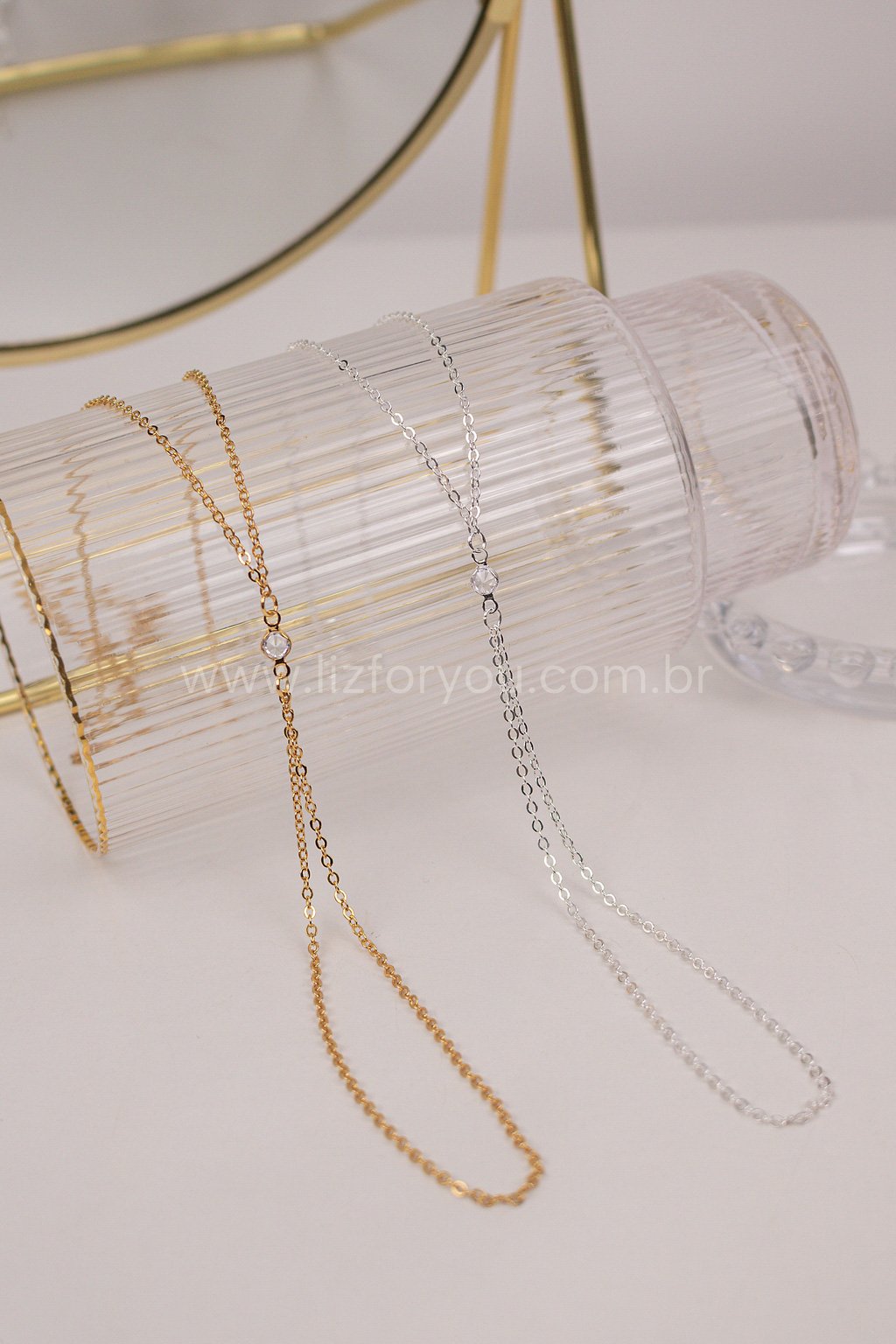 Colar/Pulseira de Mão Gio - 2 em 1