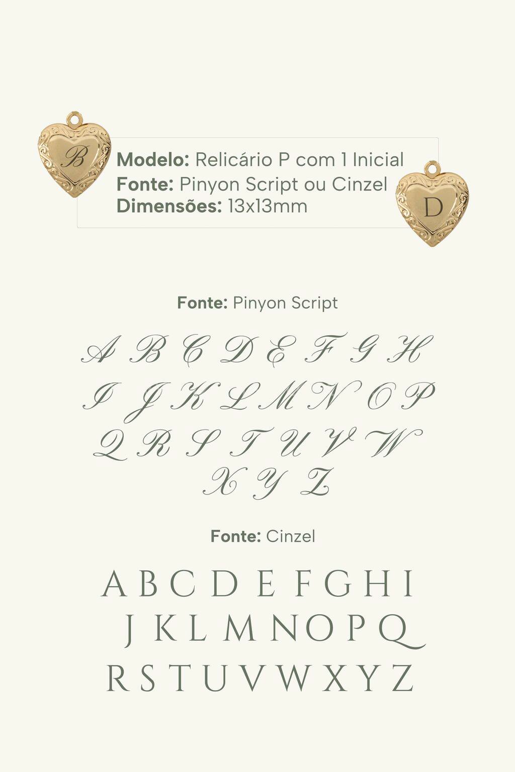 Colar Relicário Coração Personalizável 
