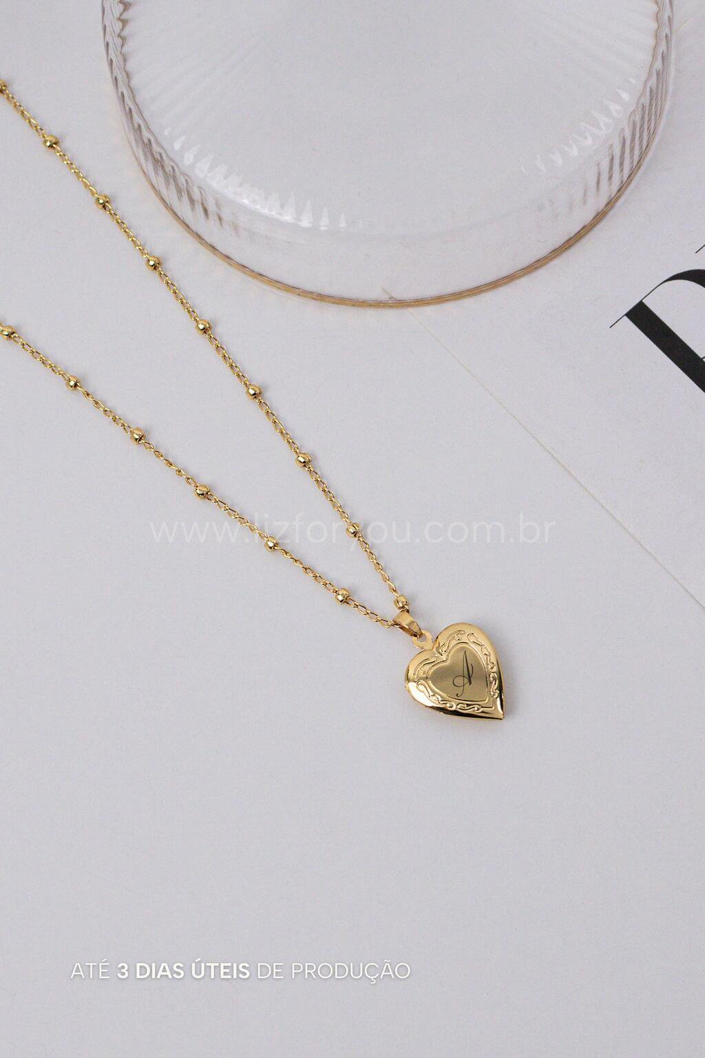 Colar Relicário Coração Personalizável