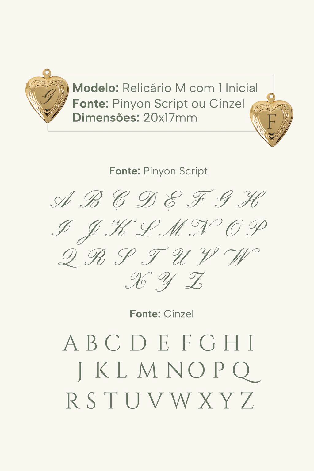 Colar Relicário Coração Personalizável