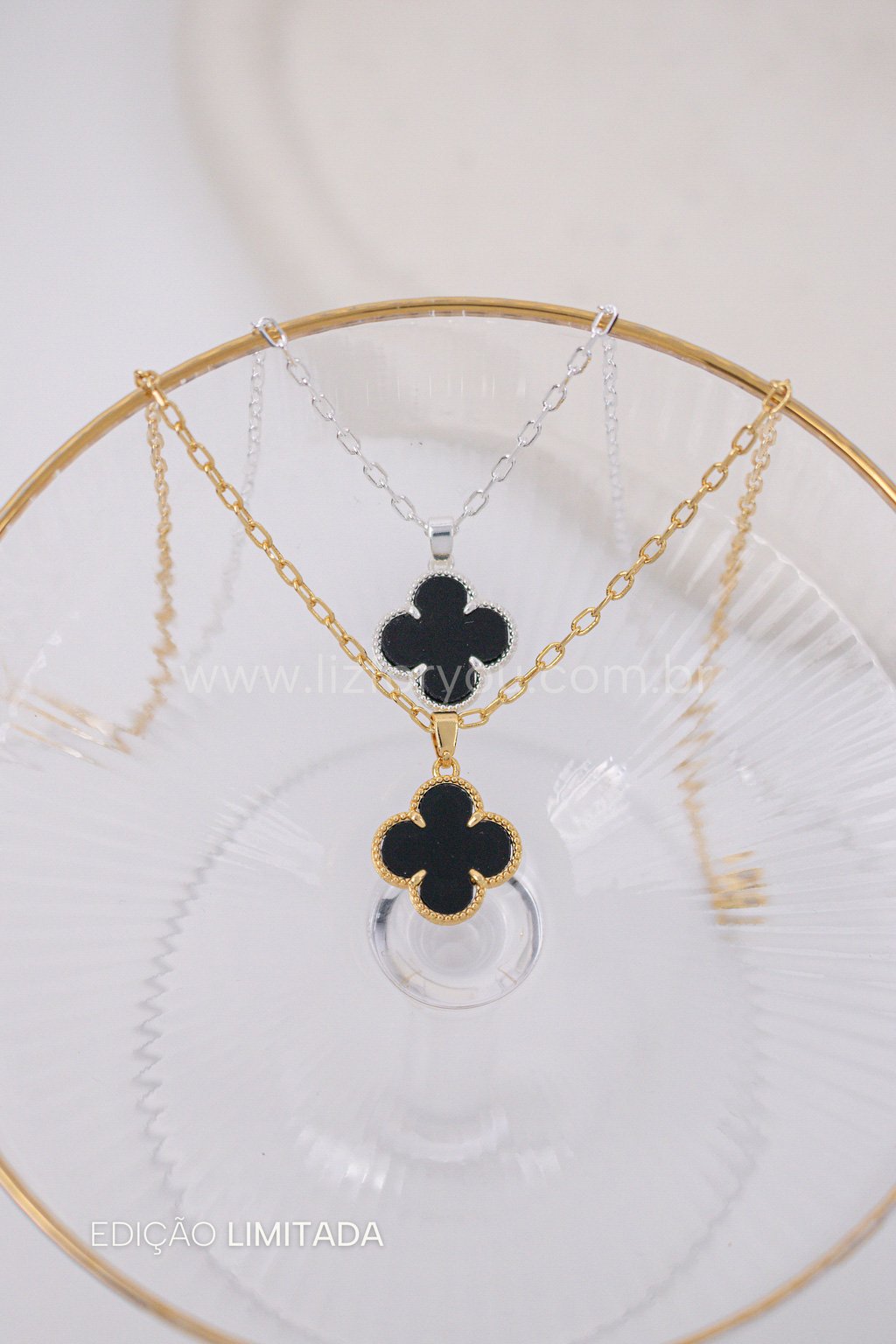 Colar Trevo Black