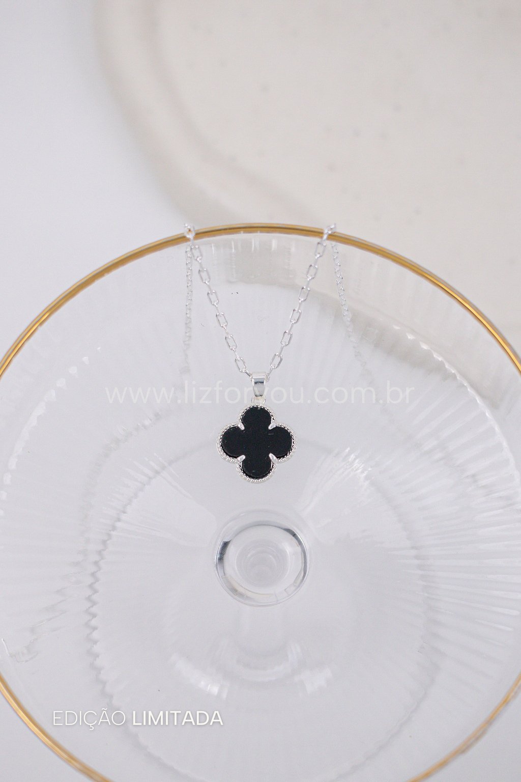 Colar Trevo Black