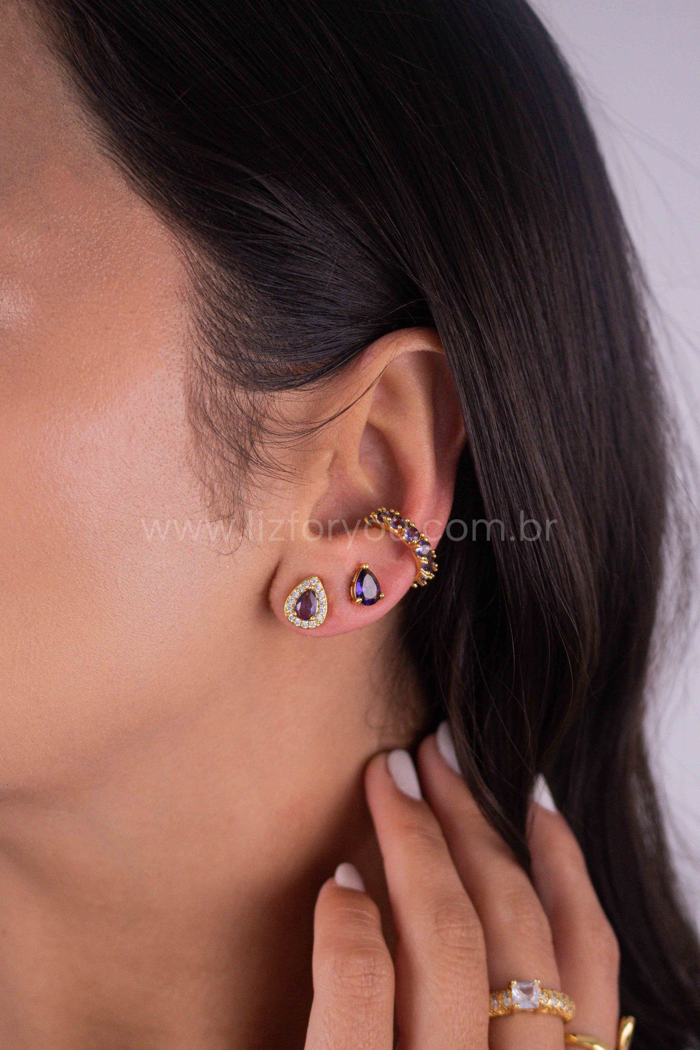 Kit de Brinco + Piercing Gota Colors