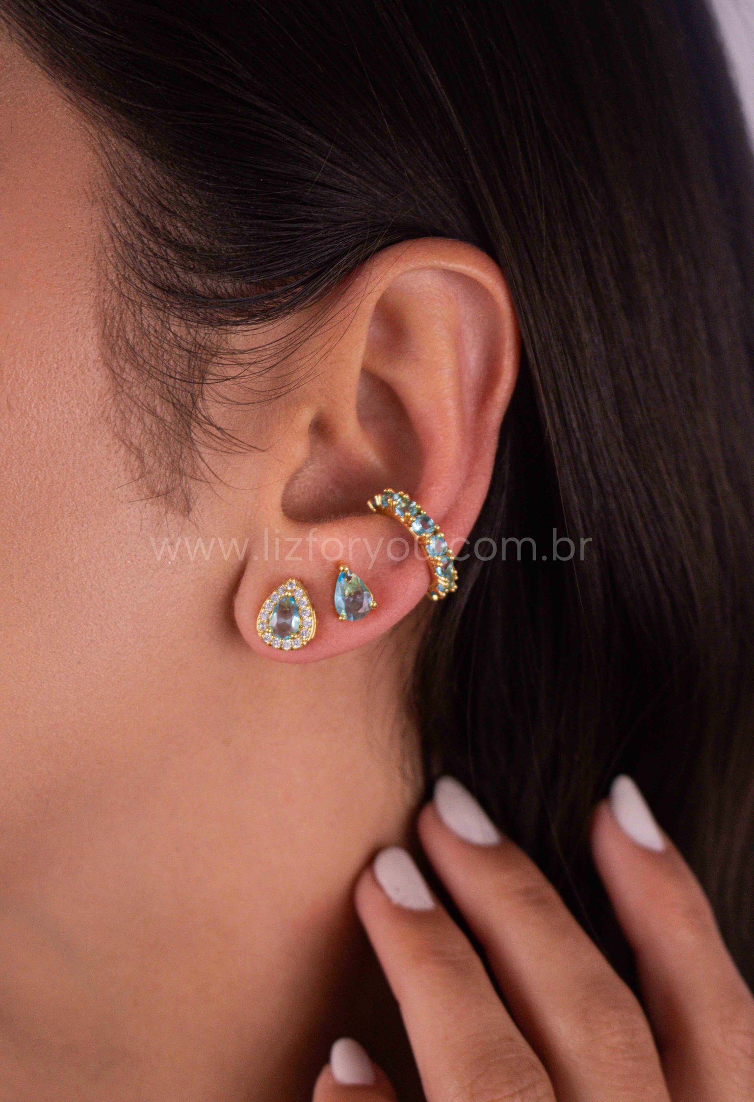 Kit de Brinco + Piercing Gota Colors