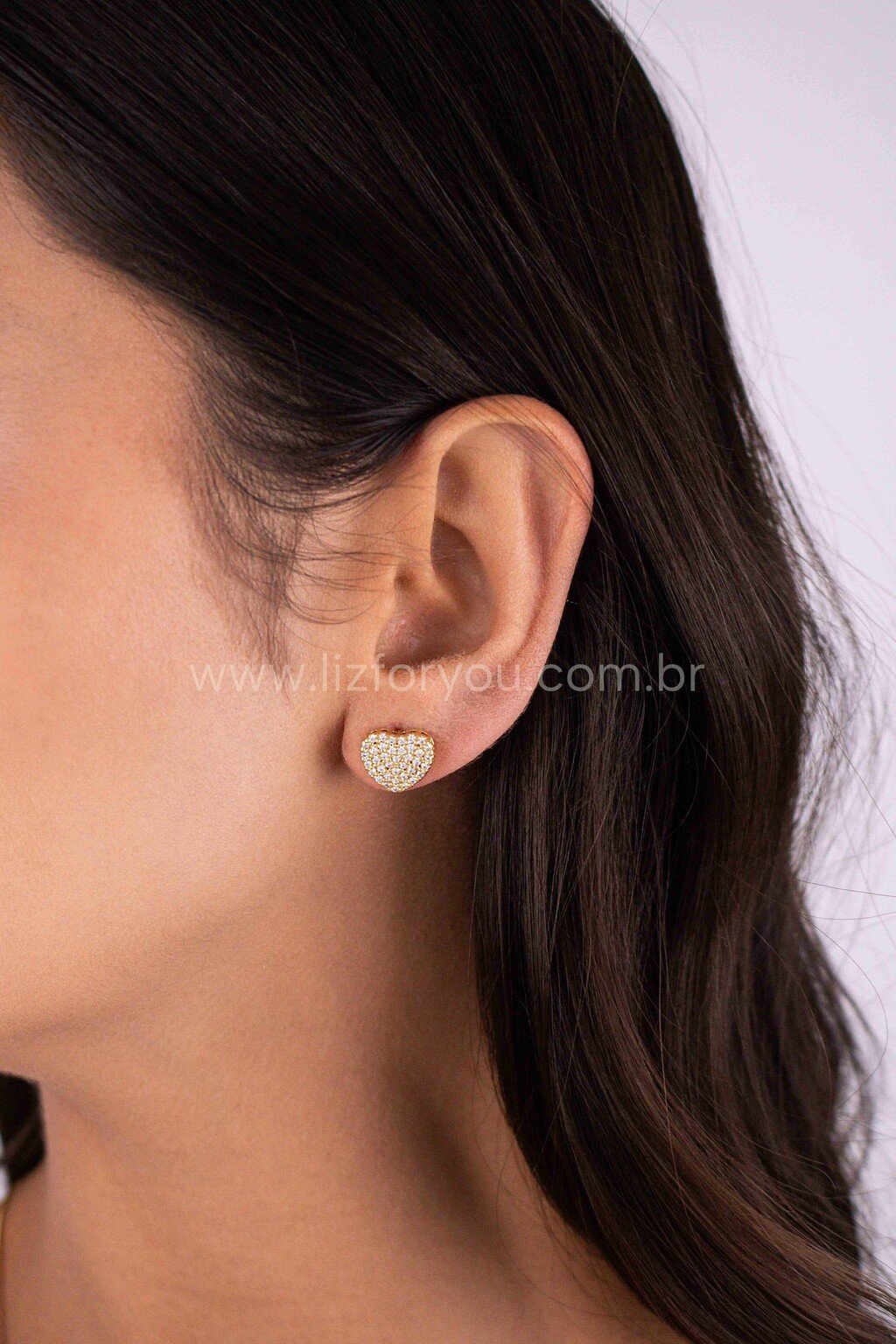 Kit de Colar + Brinco Coração Zoe 