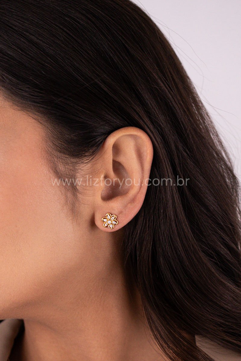 Kit de Colar + Brinco Flor Liana 