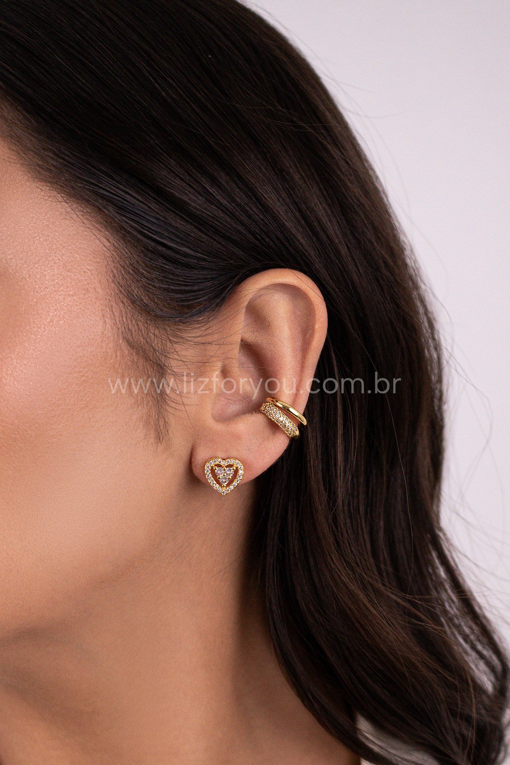 Kit de Colar + Brinco Heart Basic