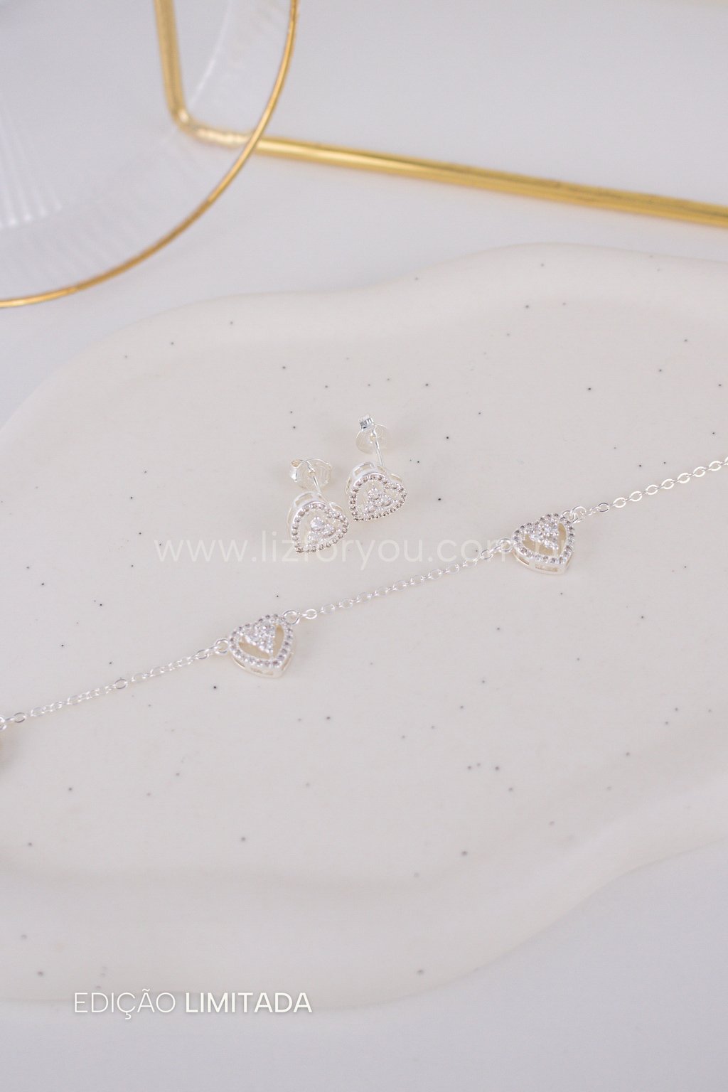 Kit de Colar + Brinco Heart Basic