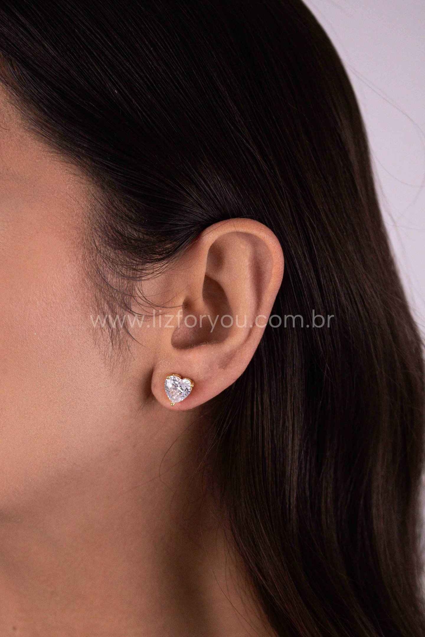 Kit de Colar + Brinco Love Cristal