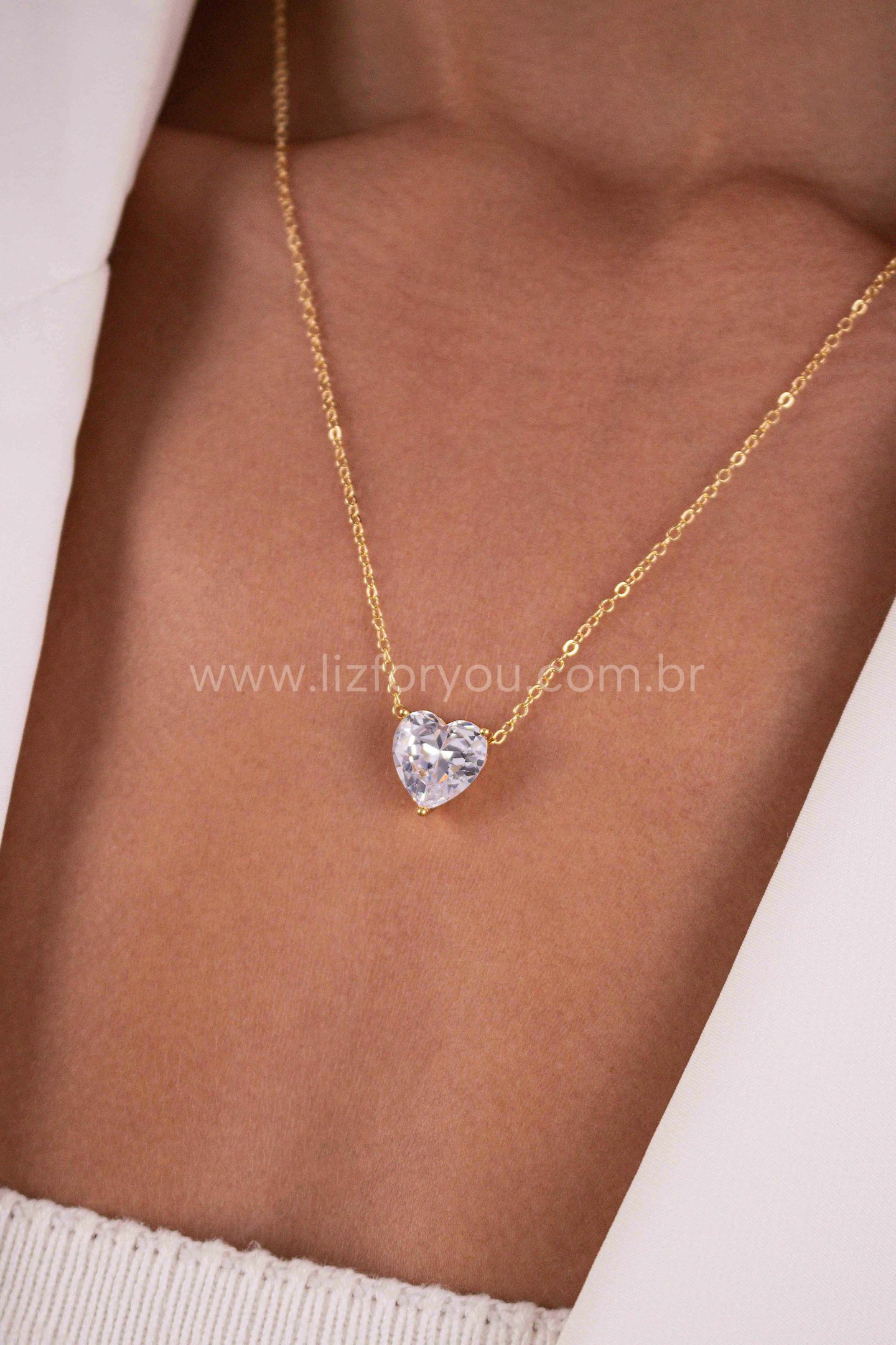 Kit de Colar + Brinco Love Cristal