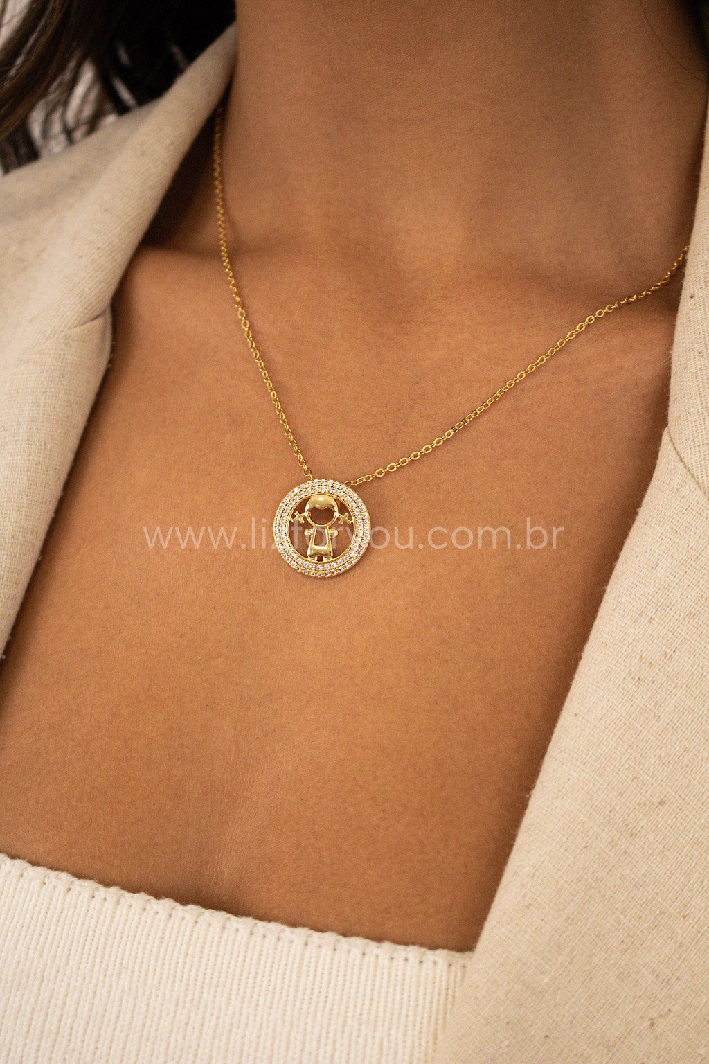 Pingente Circle Girl 