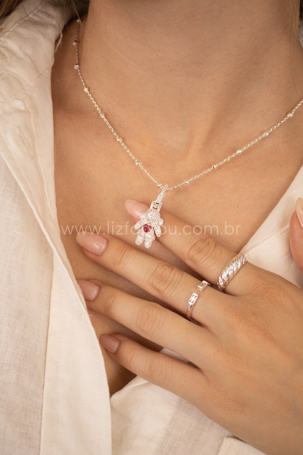 Pingente Girl Cravejado
