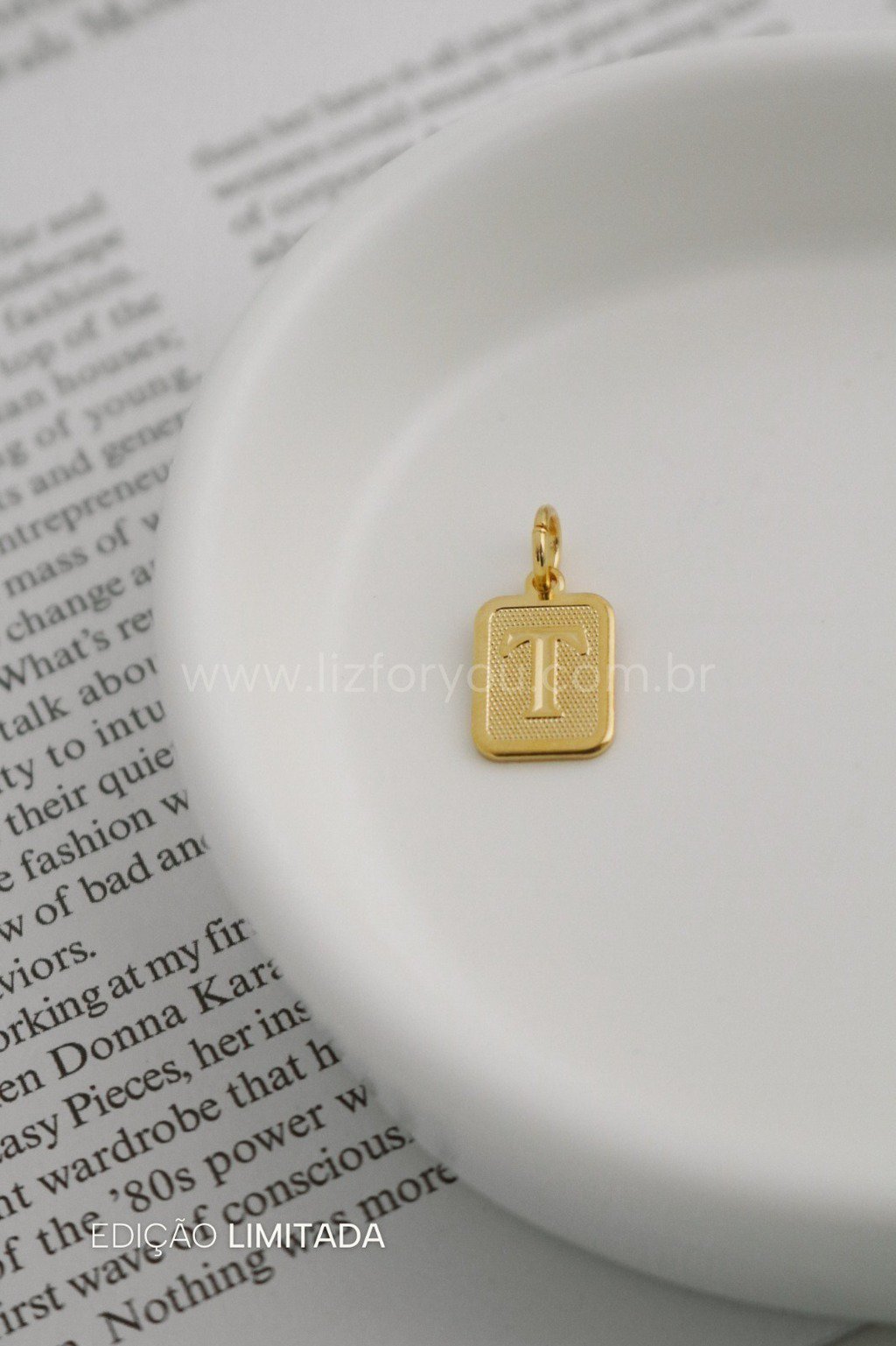 Pingente Letra Medalha