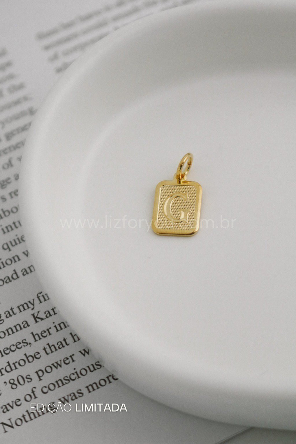 Pingente Letra Medalha