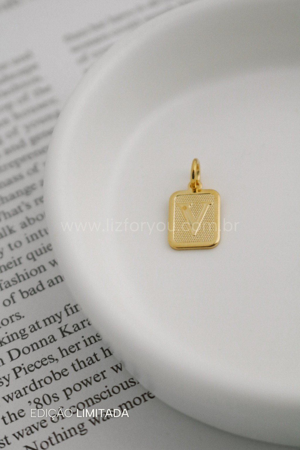 Pingente Letra Medalha