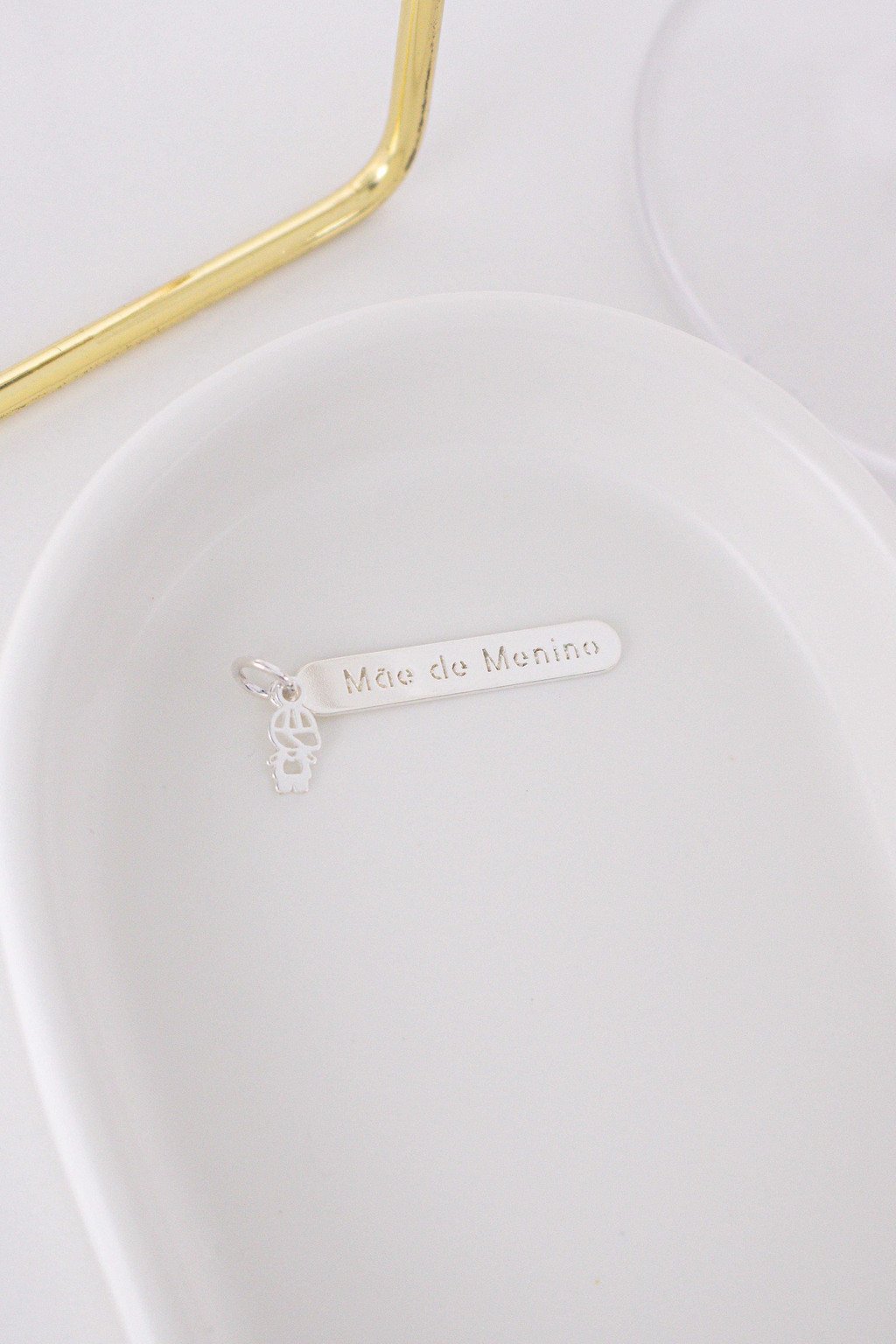 Pingente Plaquinha Mãe de Menino/Menina