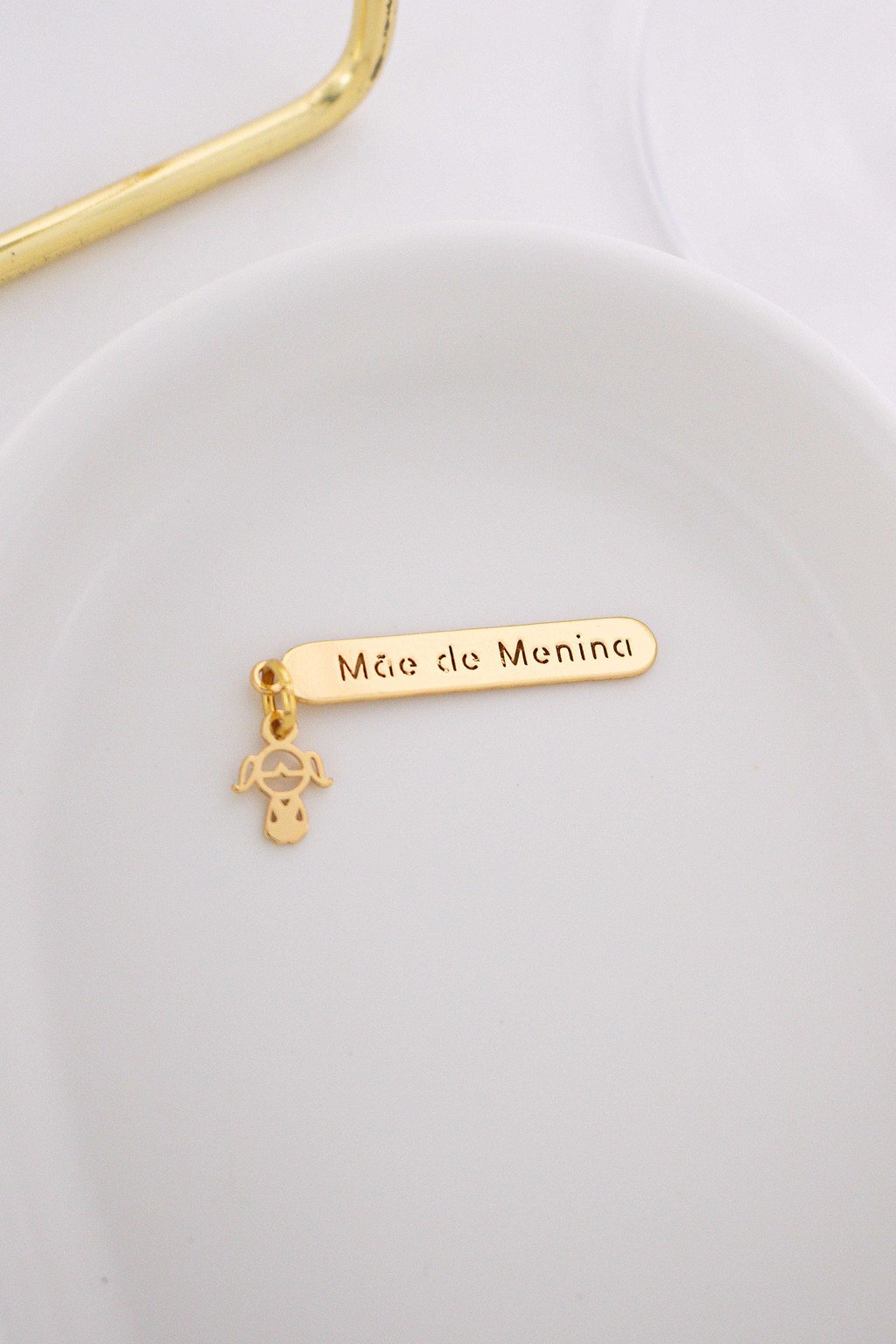 Pingente Plaquinha Mãe de Menino/Menina