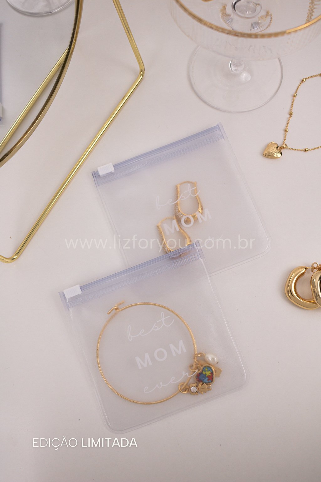 Porta Acessório ZipLock - “Best Mom Ever”