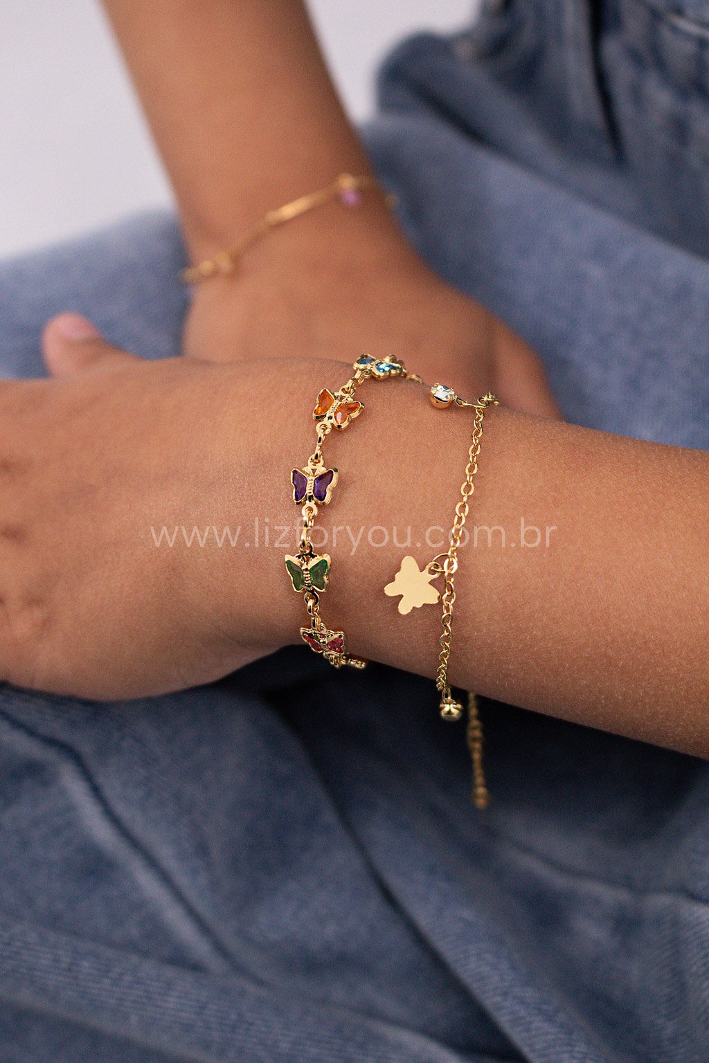 Pulseira Borboleta Colors Infantil 