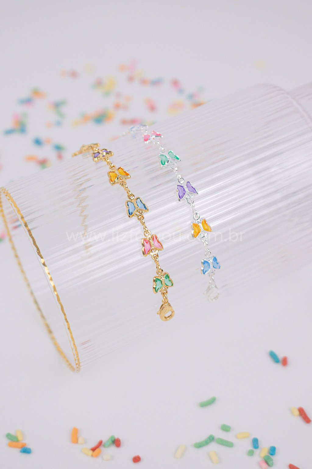 Pulseira Borboleta Colors Infantil 