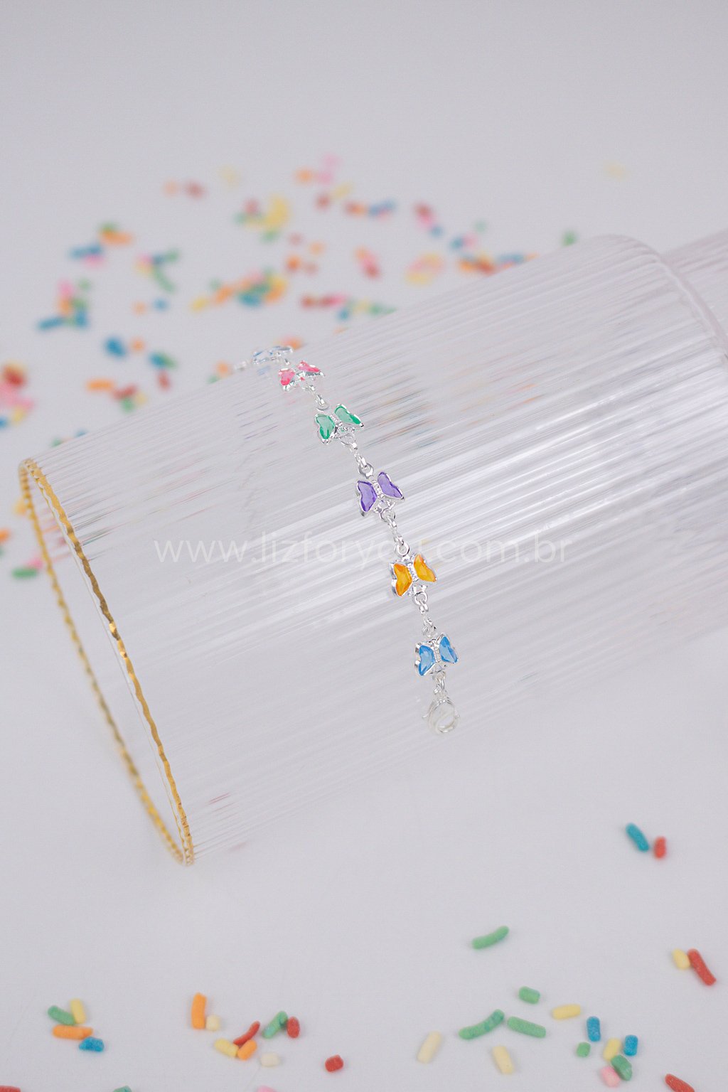 Pulseira Borboleta Colors Infantil 