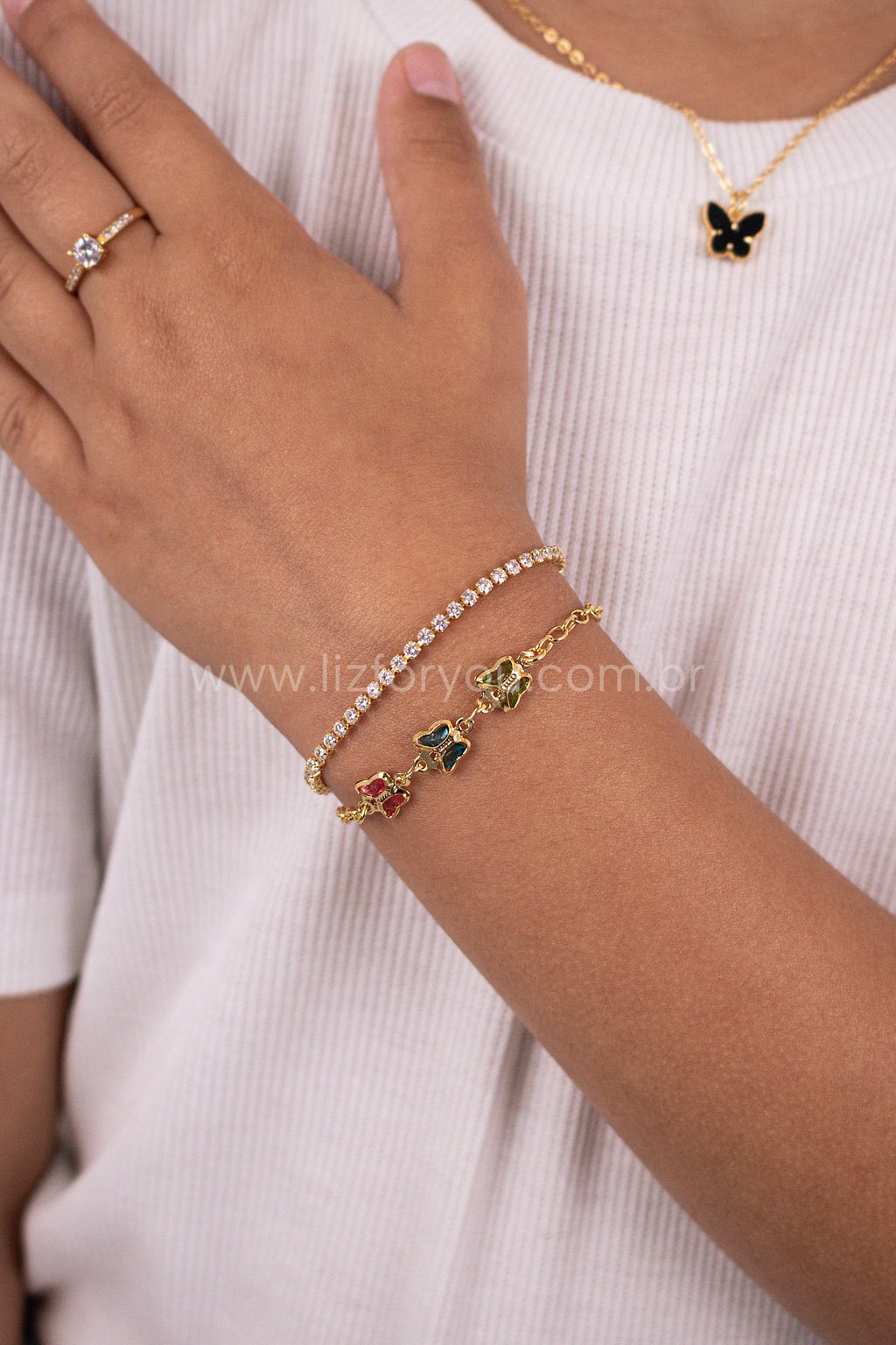 Pulseira Borboleta Mila Infantil 
