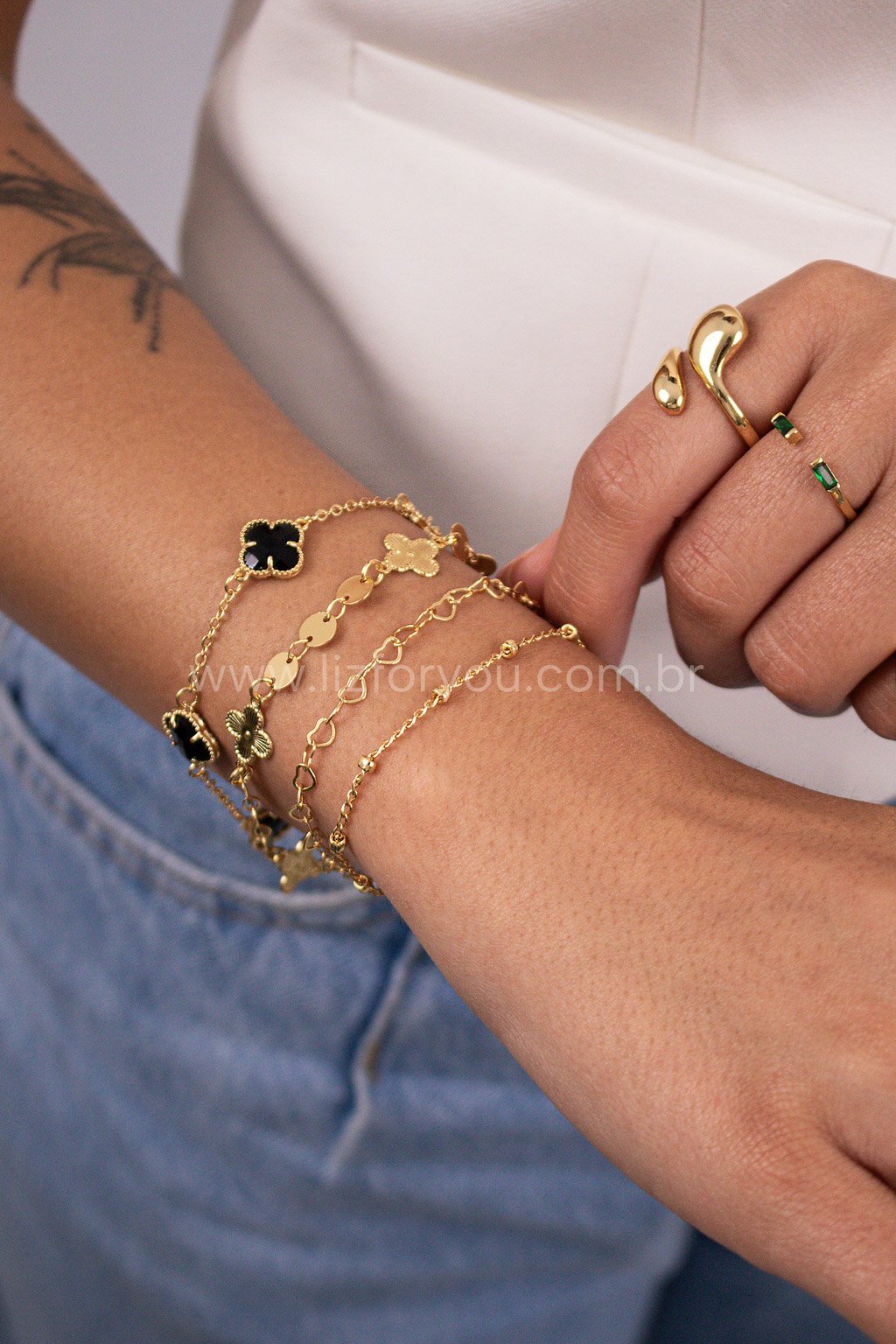 Pulseira Corações