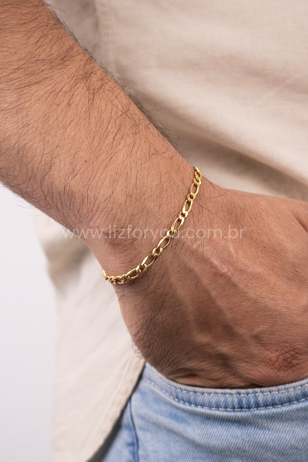 Pulseira Diamantada 1x1 Masculina