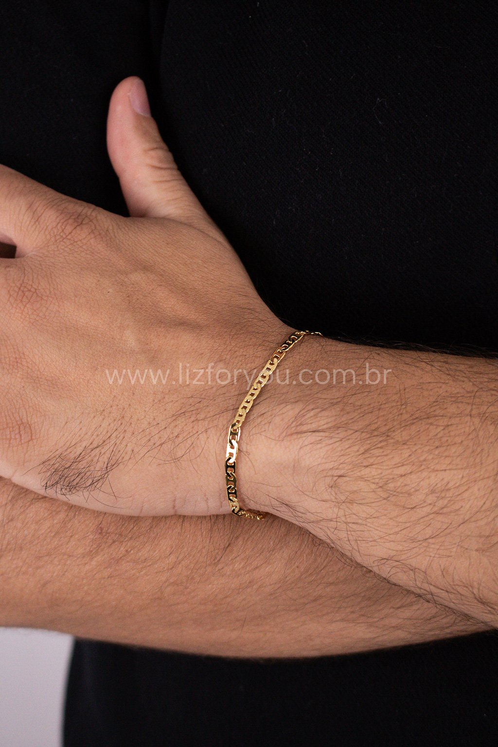 Pulseira Piastrine 3,5mm Masculina