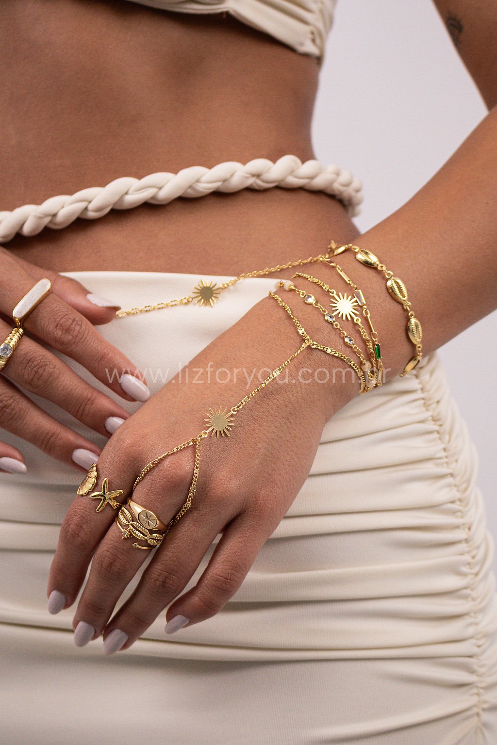 Pulseira de Mão Sol