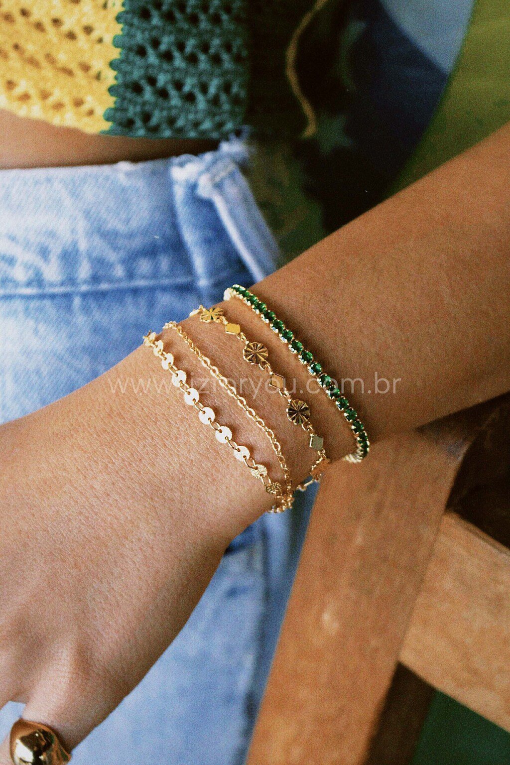 Pulseira Dupla Medalhas Val