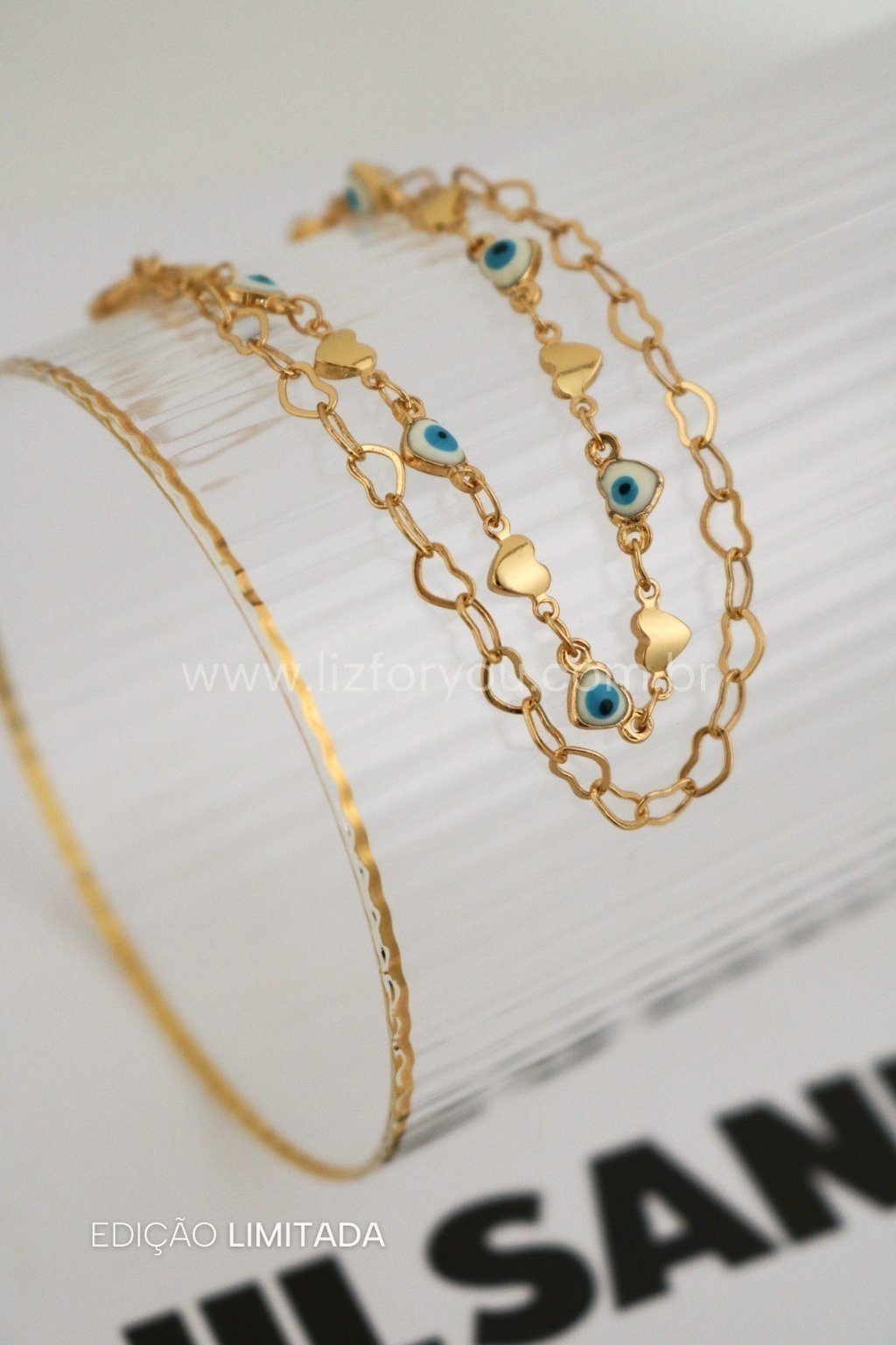 Pulseira Dupla Olho Grego Love