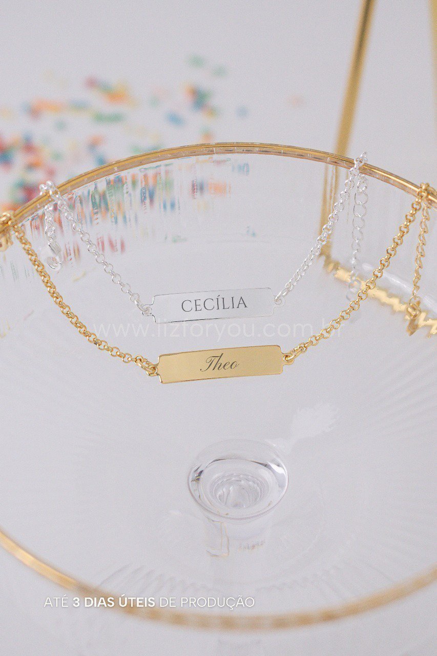 Pulseira Infantil Lisa Personalizável 