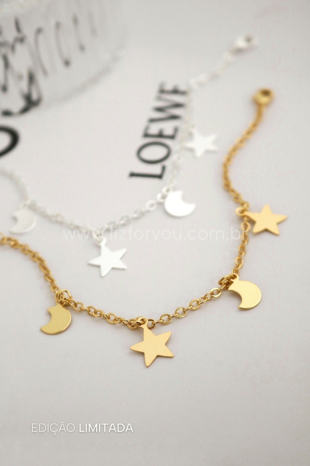 Pulseira Lua e Estrela