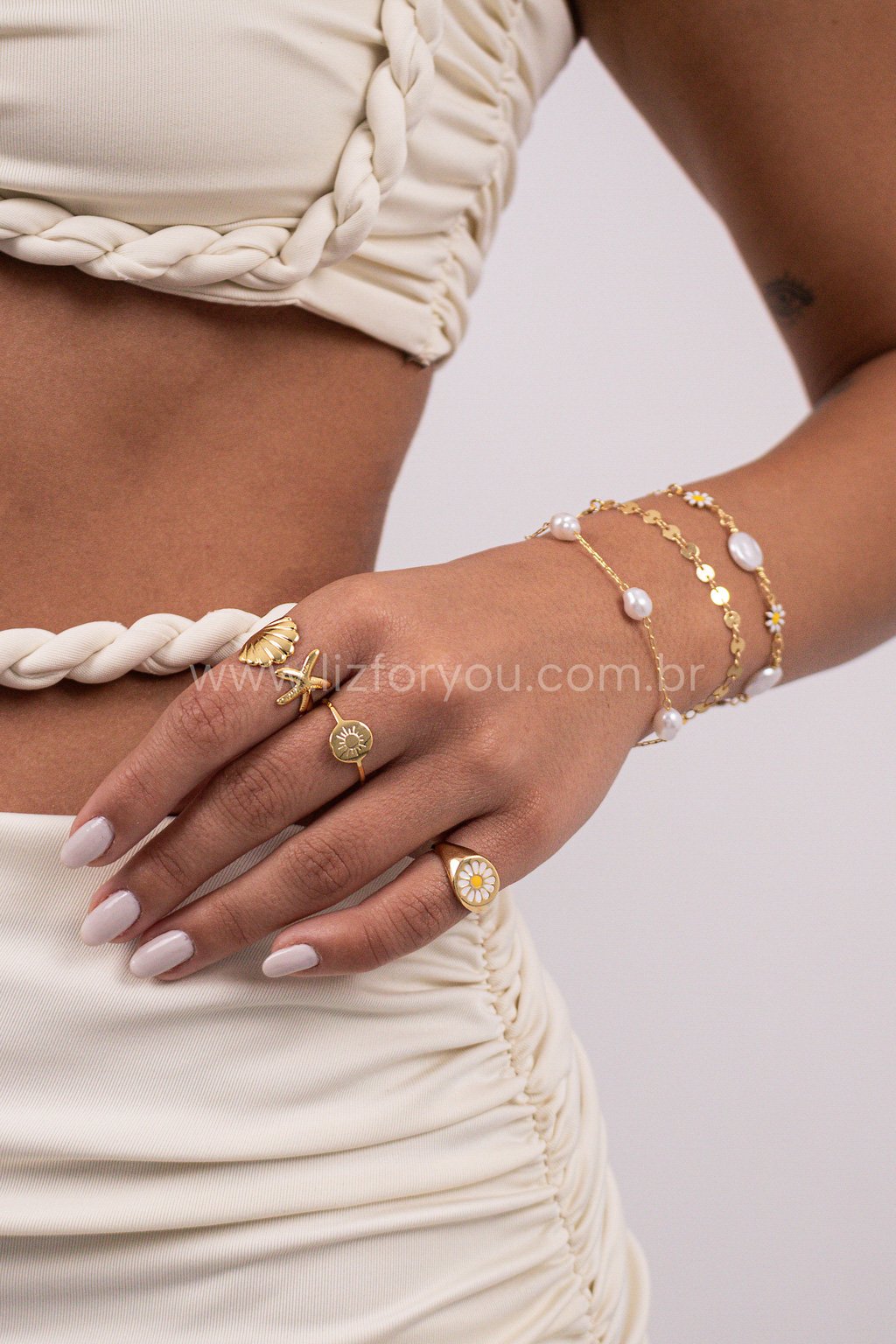 Pulseira Medalhas 4mm