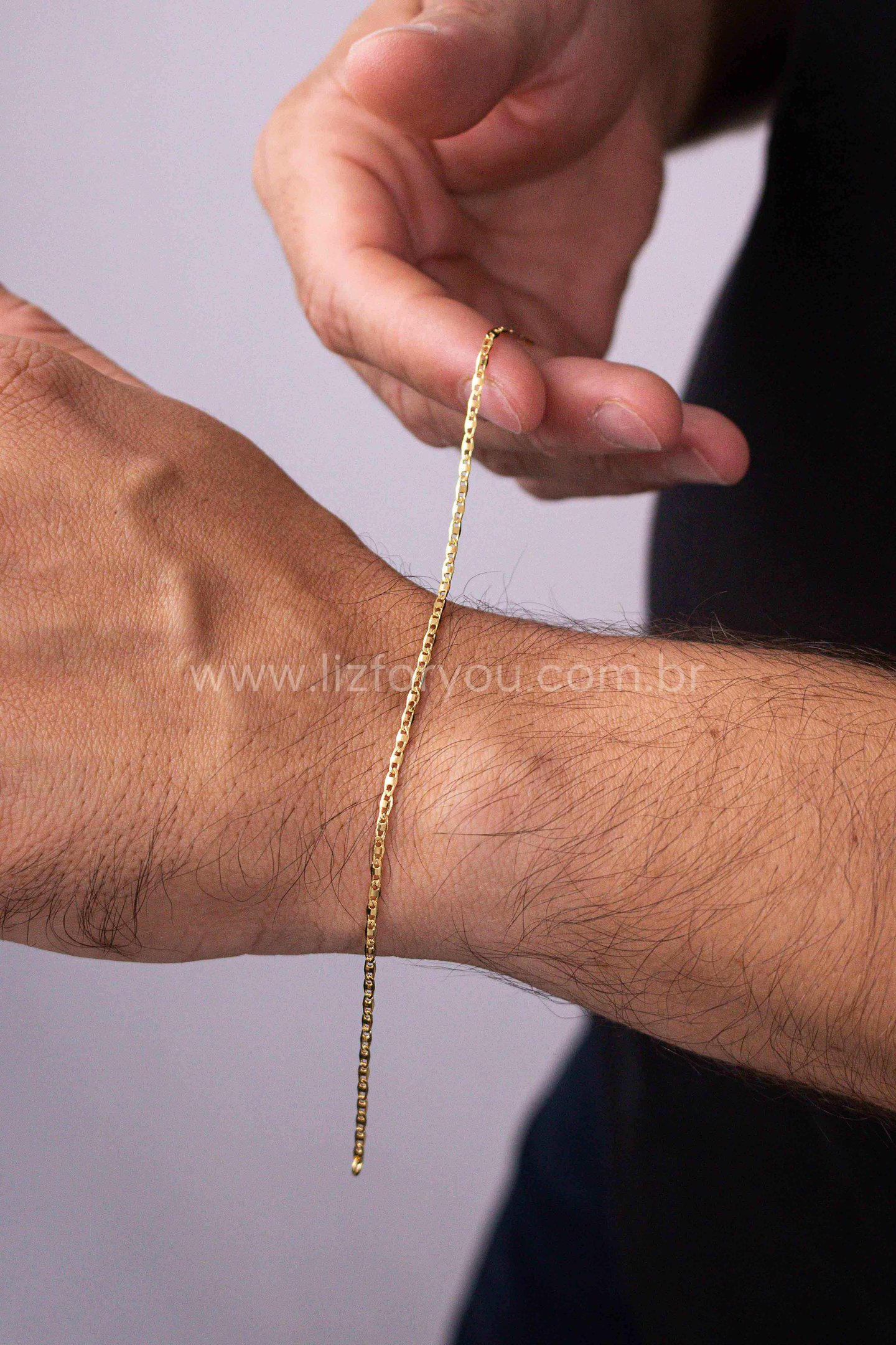 Pulseira Piastrine 2mm Masculina