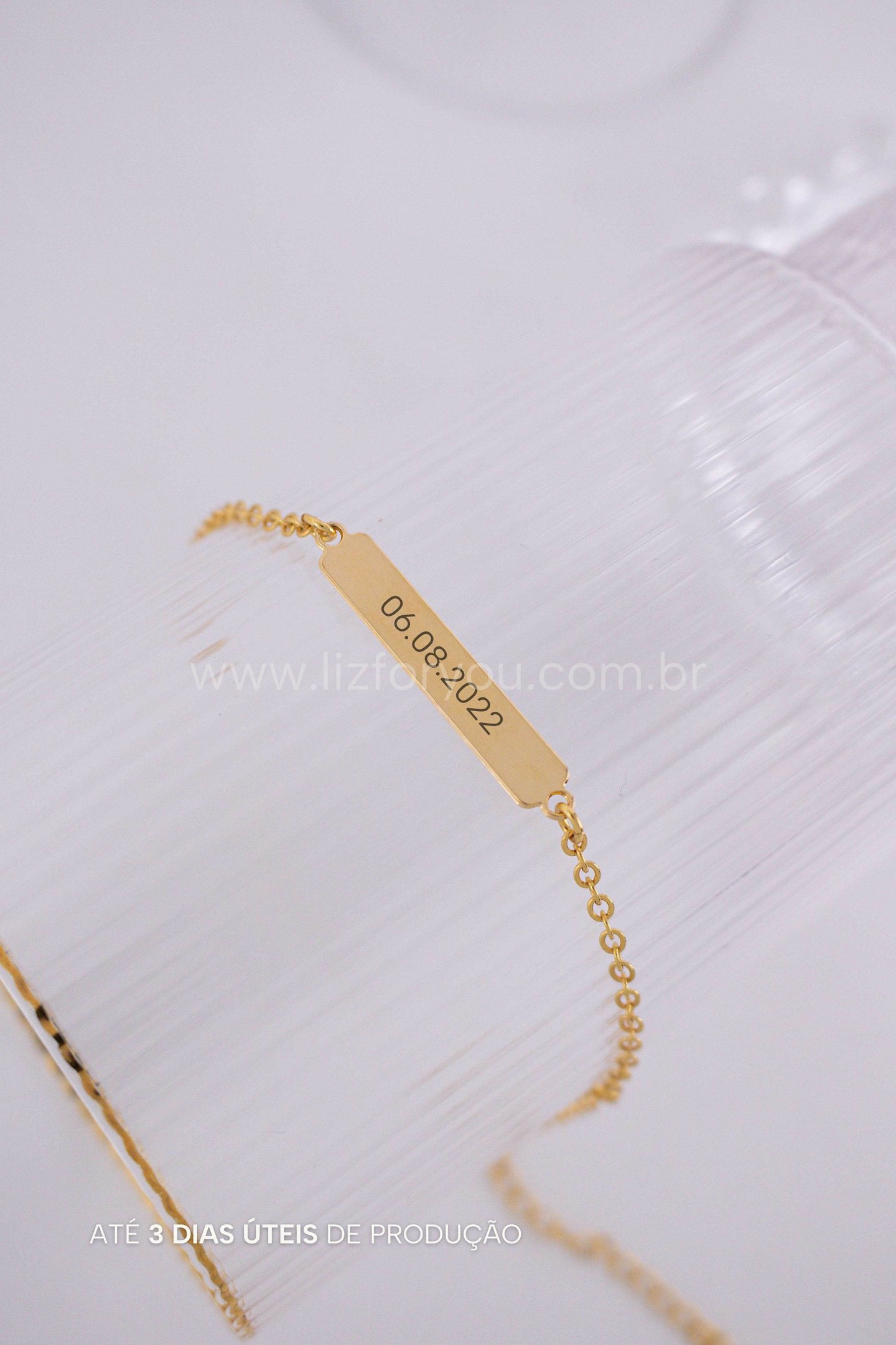 Pulseira Plaquinha Personalizável