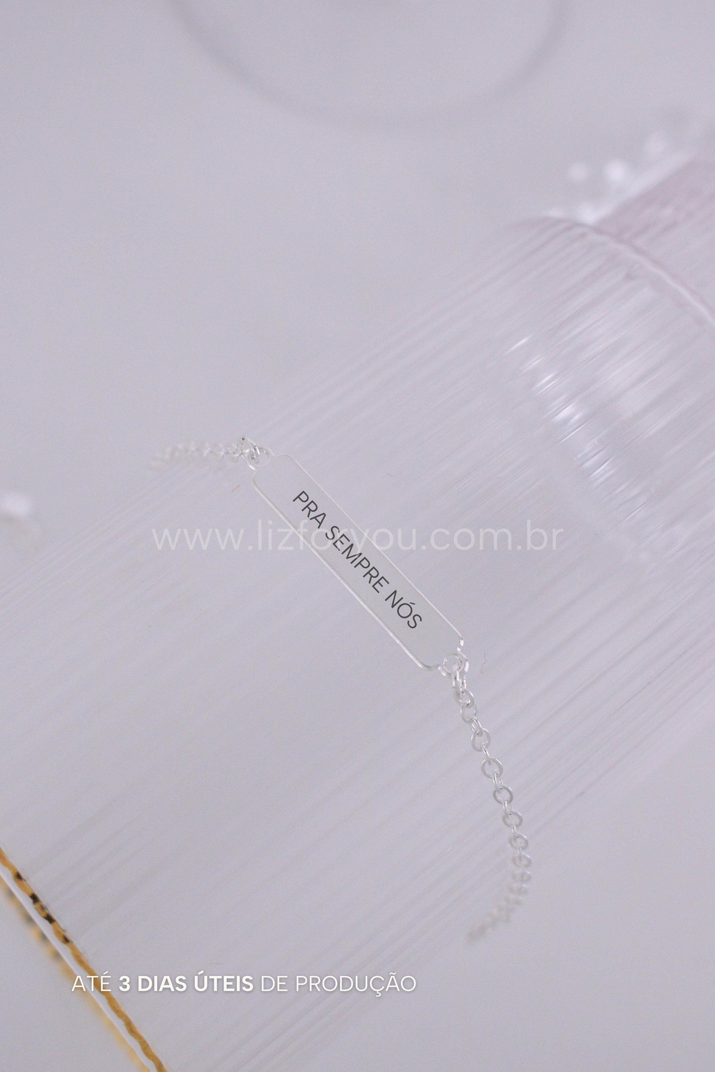 Pulseira Plaquinha Personalizável