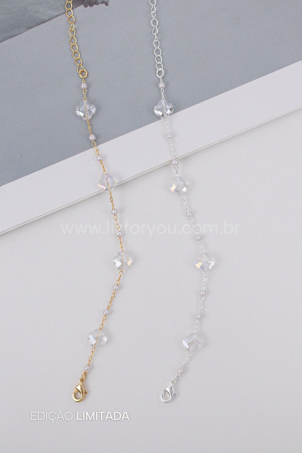 Pulseira Trevo Cristal 